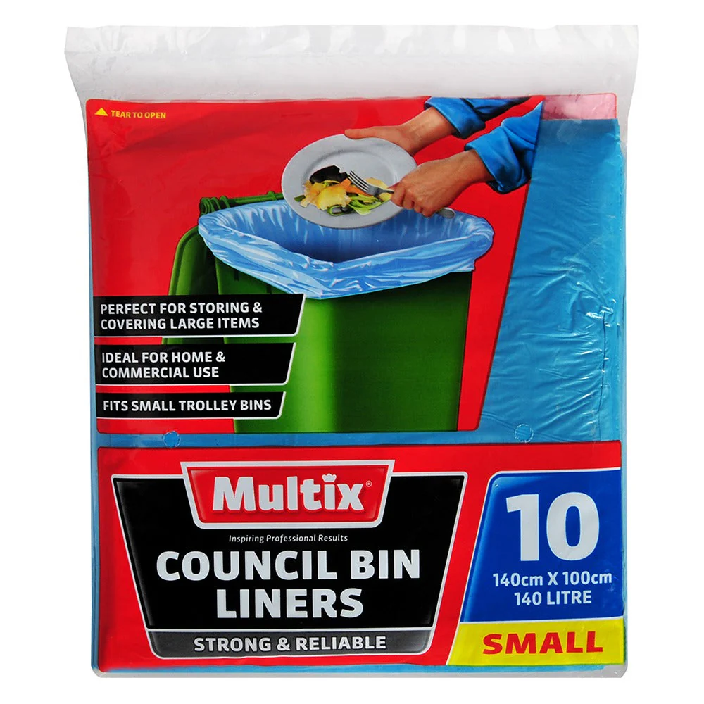 10pk Multix Council Bin Liners 140L