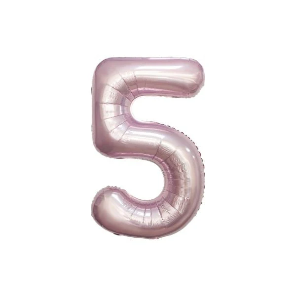 34 Inch Baby Pink Balloon Number 5