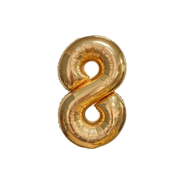 34 Inch Champagne Balloon Number 8