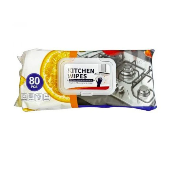 80pk Kitchen Wipes Lemon - Image 2