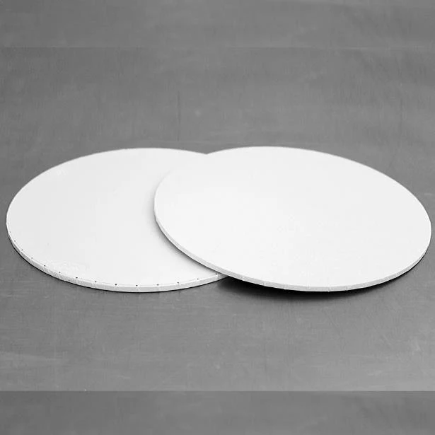 8in Round Masonite Cake Board - White