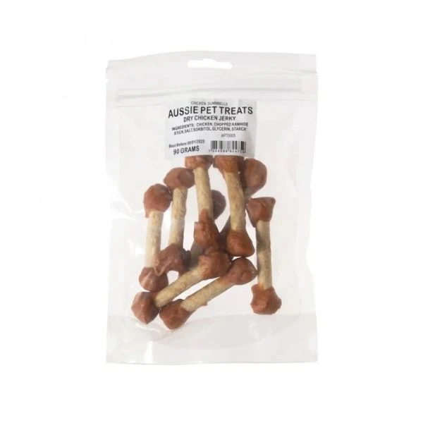 90g Doglisious Chicken Jerky Dumbbells - Image 2
