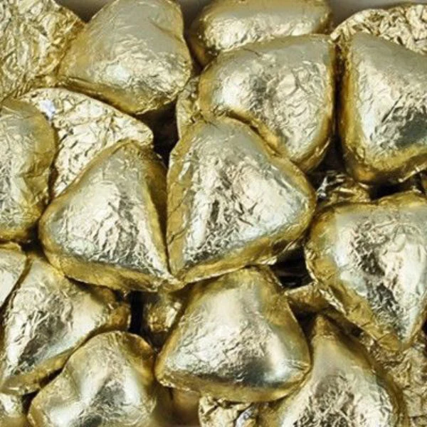 Gold Milk Chocolate Hearts 500g (approx. 70 pieces) - Image 2