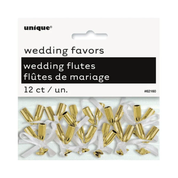 Gold Mini Flute Champagne 12pk