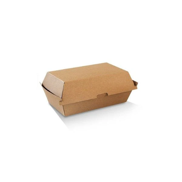 BULK 200pk Hot Dog Box Brown Corrugated Plain (20.8x7x7.5cm) - Image 2
