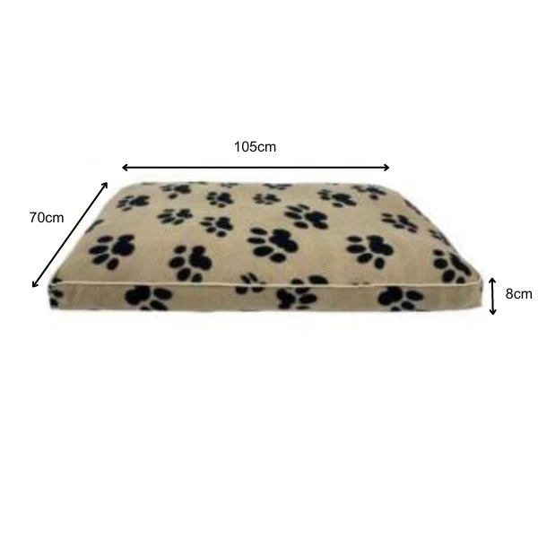 Large Beige Polar Fleece Rectangular Pet Mat 105x70x8cm - Image 3