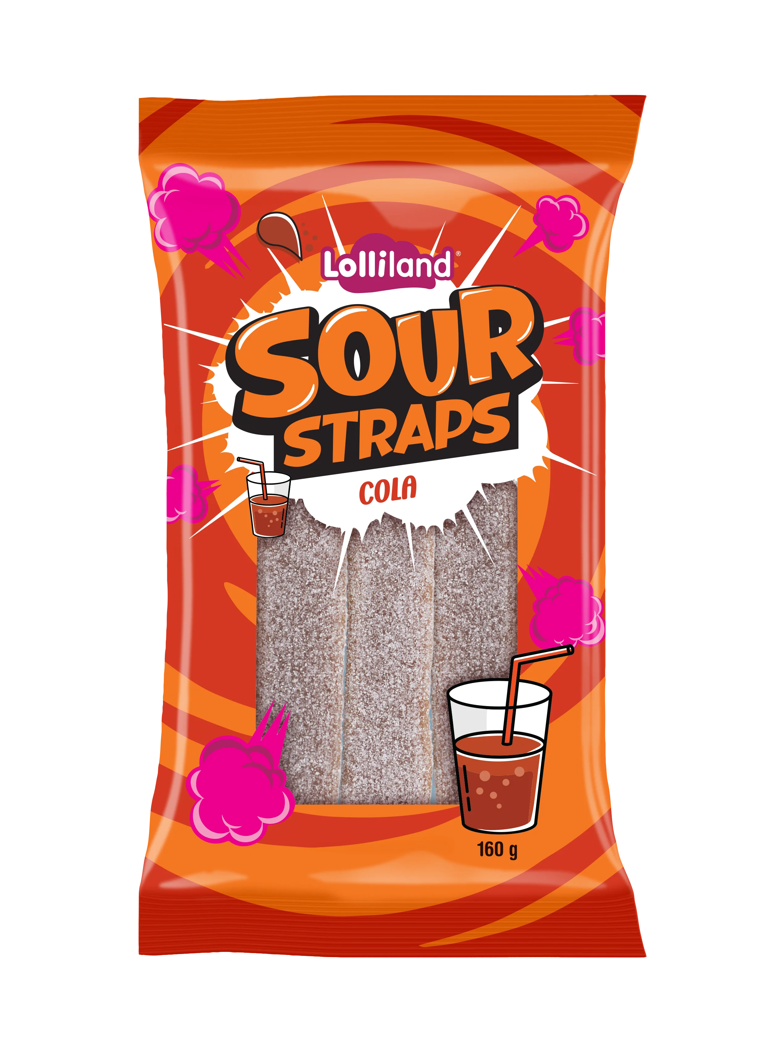 Lollinauts Sour Straps - Cola 160g