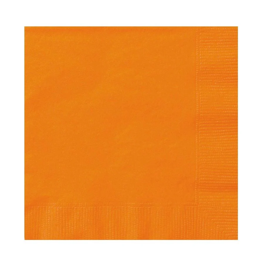 Pumpkin Orange Lunch Napkins 33x33cm 20pk