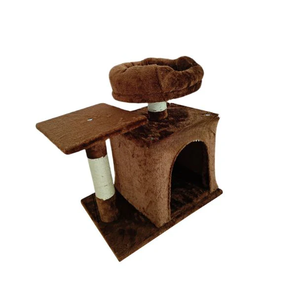 Purrfect Multi Level Cat Scratching Pole 43x33x50cm (Grey or Brown) - Image 3