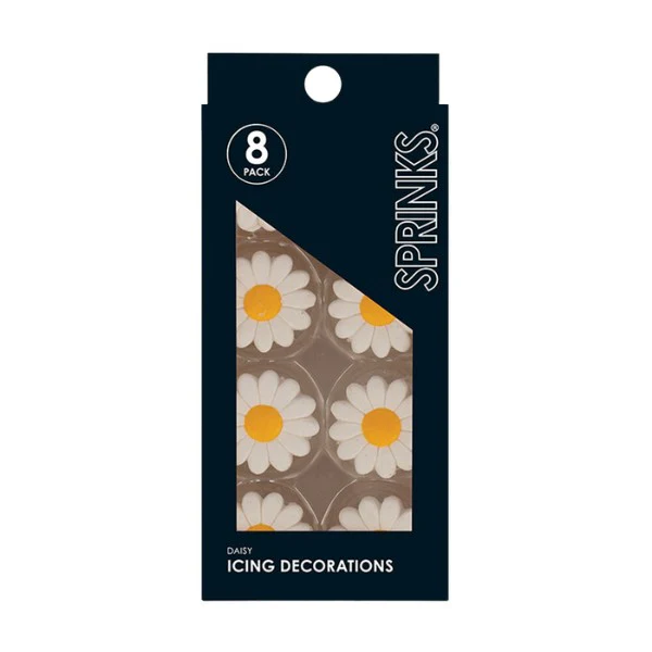 Sprinks Daisy Icing Decorations (8 Pieces)